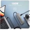 Axagon HMC-5H USB hub 5in1 5Gb ps, 3xUSB, HDMI, PD100W