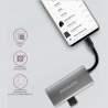 Axagon HMC-4G2 2x USB-A + 2x USB-C, USB-C 3.2 Gen 2 10Gbps hub, 13cm USB-C cable