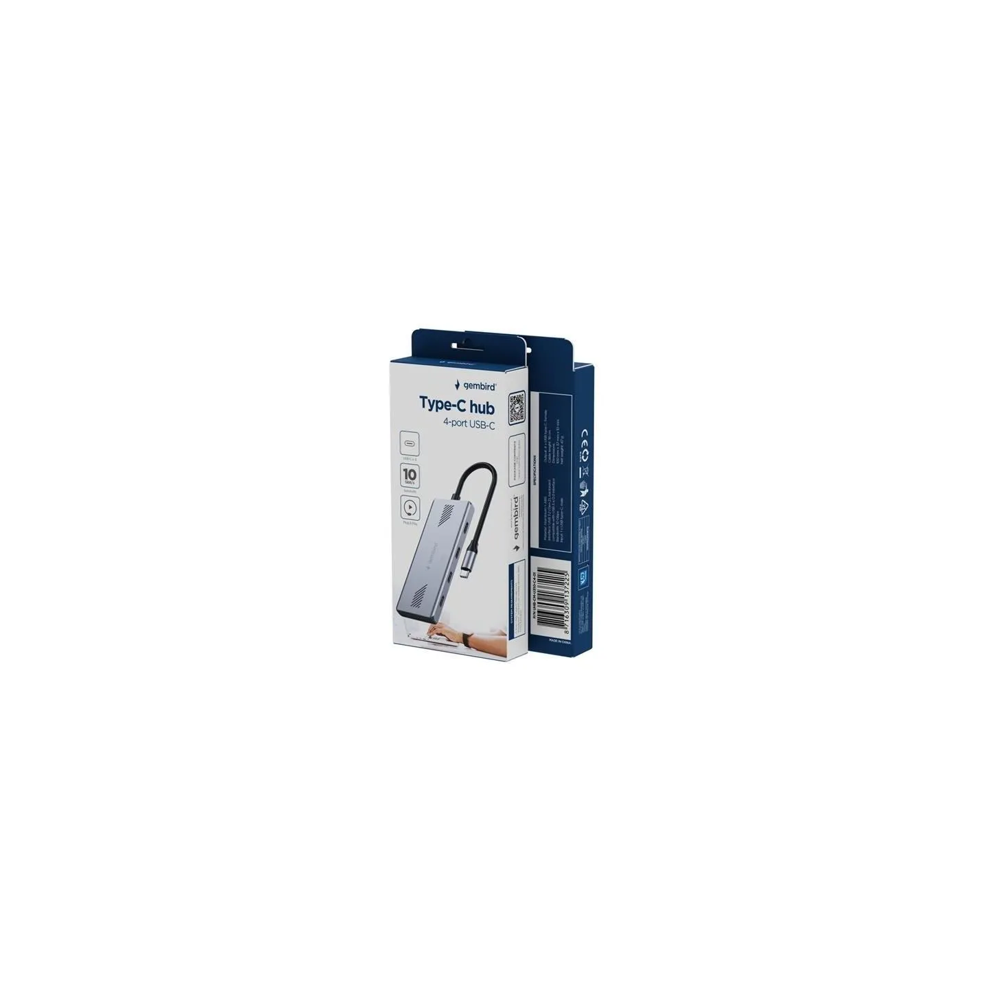 Gembird 4-port USB-C 3.2 Gen 2 Type-C