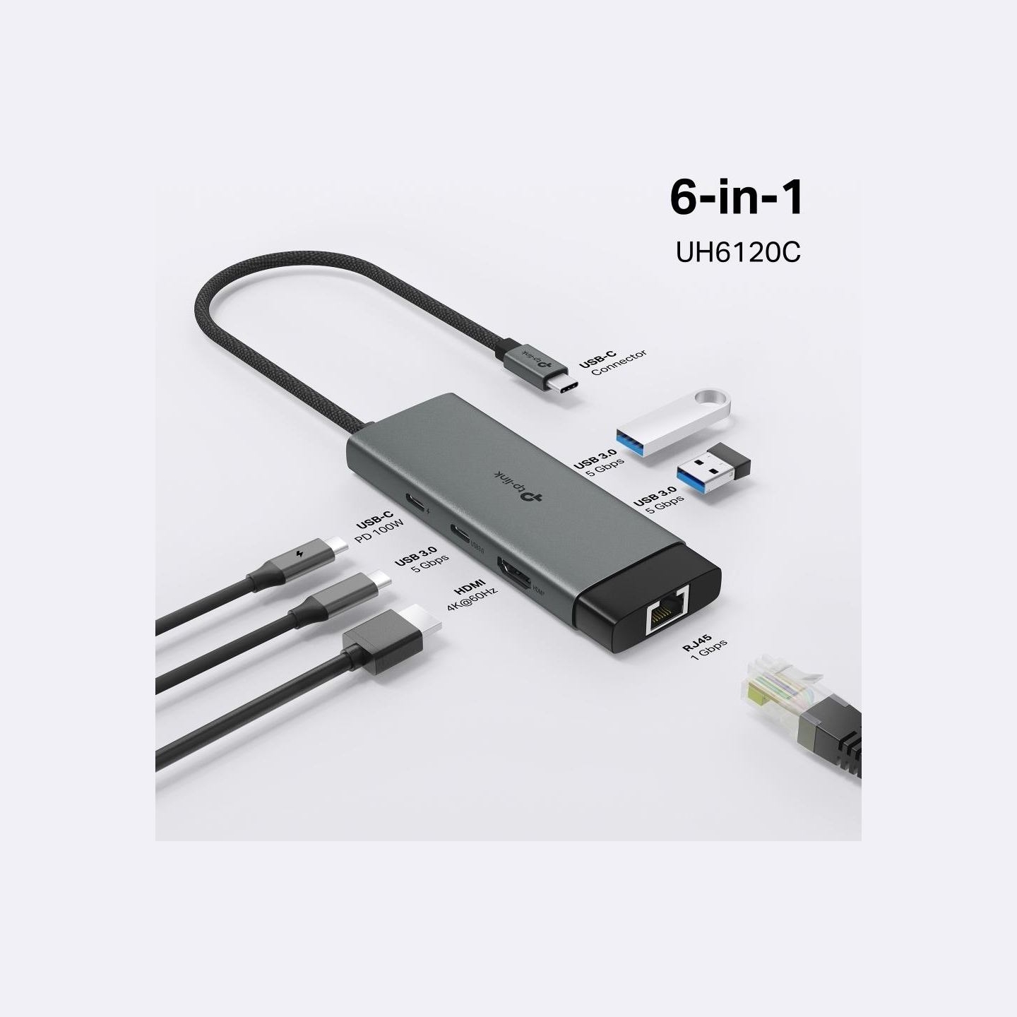 Tp-Link I/O HUB USB-C 6PORT/UH6120C TP-LINK