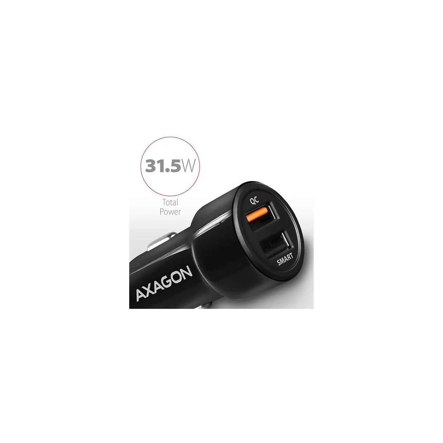 Axagon Dual car charger, 31.5W | PWC-QC5