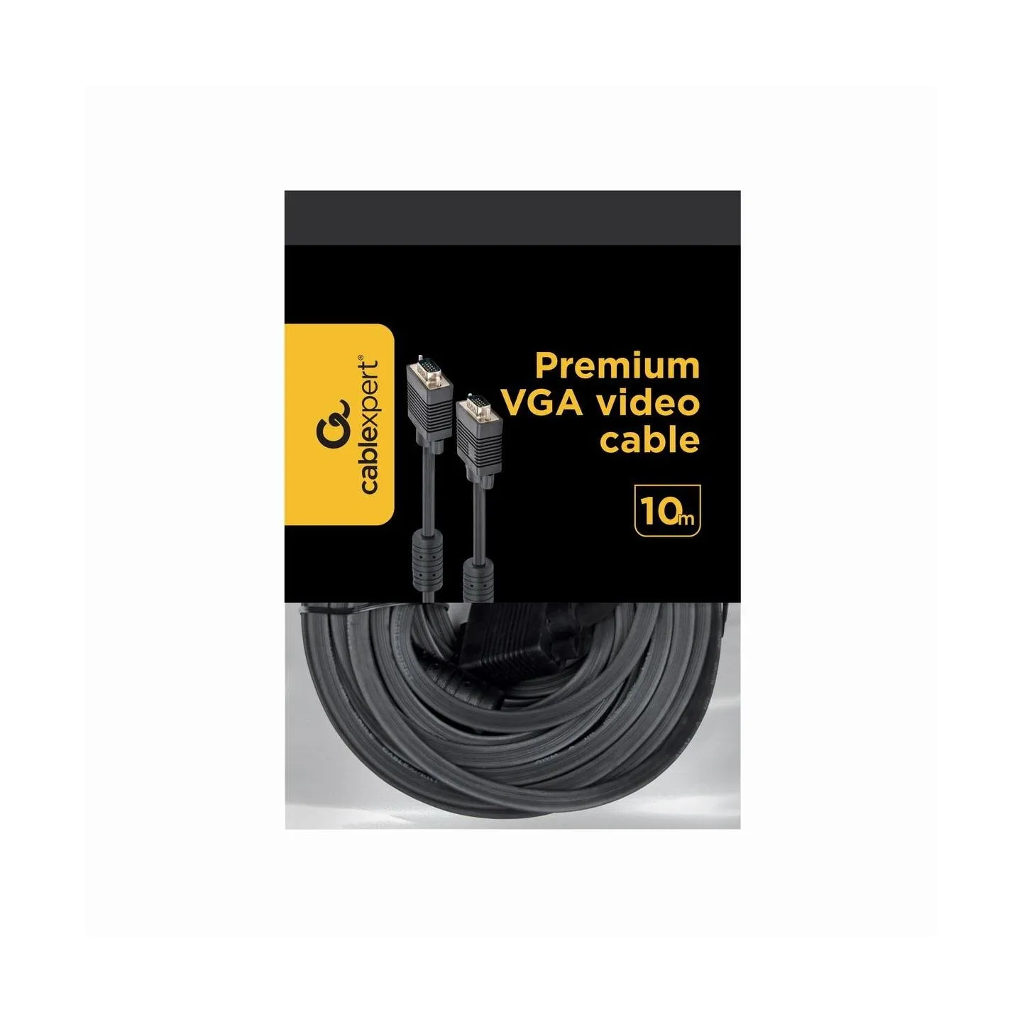 Gembird CABLE VGA 10M PREMIUM/CC-PPVGA-10M-B GEMBIRD