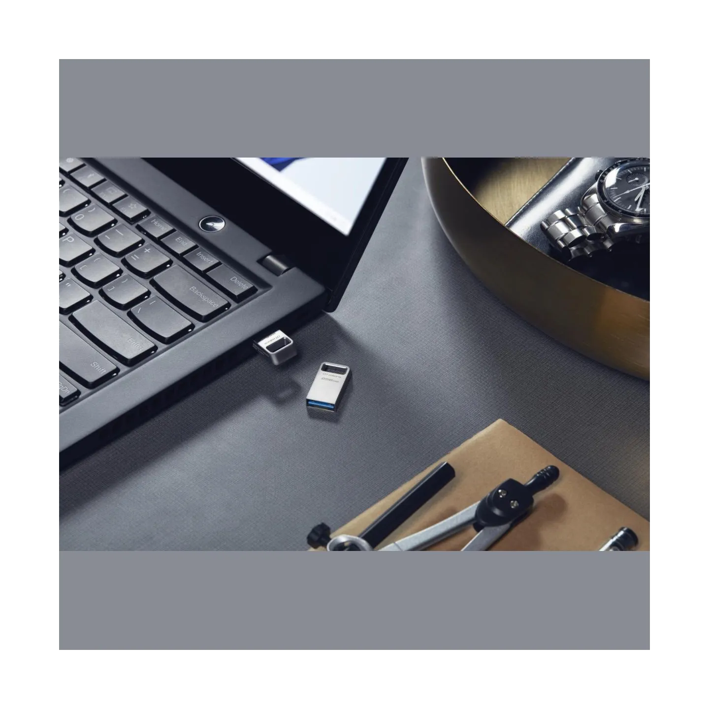 Kingston | USB 3.2 Flash Drive | DataTraveler micro | 256 GB | USB 3.2 | Silver