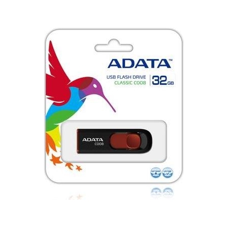 A-Data ADATA | C008 | 32 GB | USB 2.0 | Black/Red