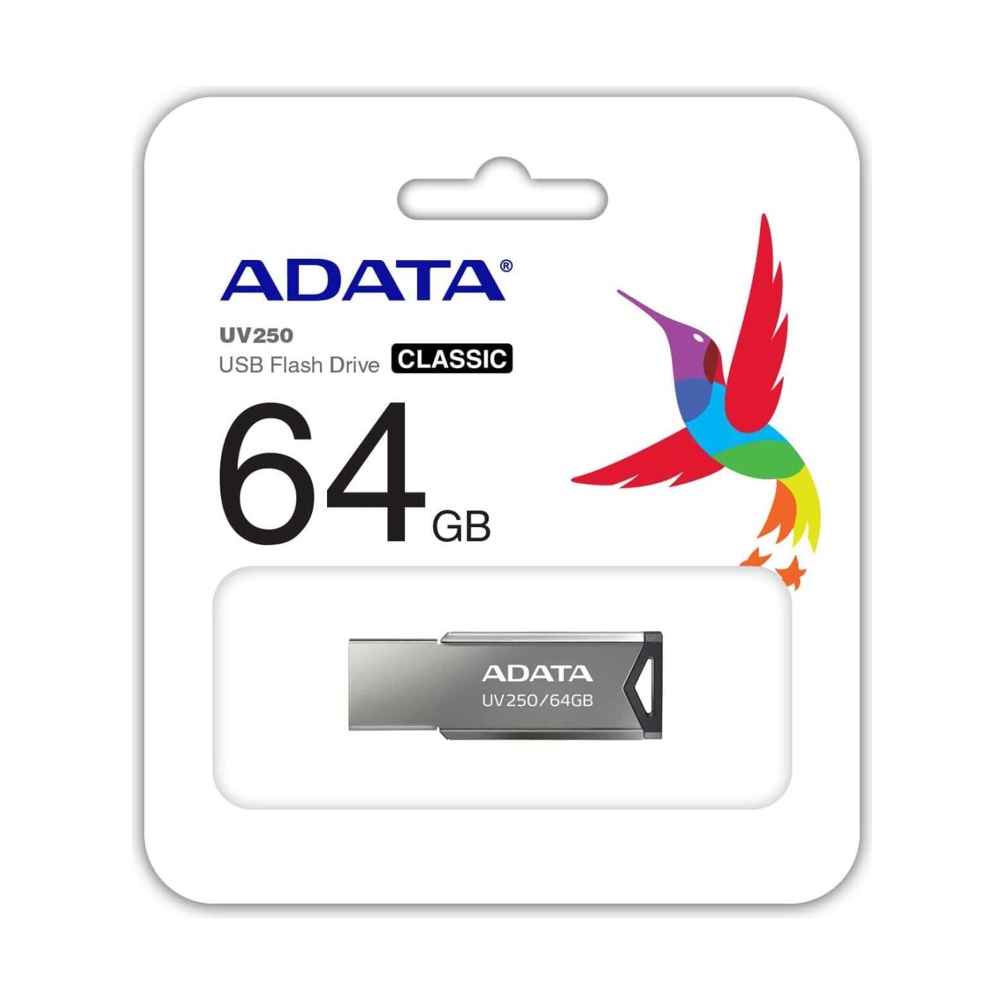 A-Data ADATA | USB Flash Drive | UV250 | 64 GB | USB 2.0 | Silver
