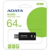 A-Data MEMORY DRIVE FLASH USB3.2 64GB/BLACK UC320-64G-RBK/BK ADATA