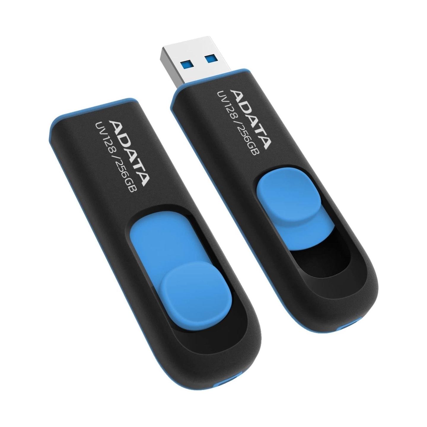 A-Data ADATA | USB Flash Drive | UV128 | 256 GB | USB Type-A | Black/Blue
