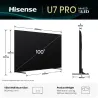 Hisense TV Set|HISENSE|100 "|4K Ultra HD|3840 x 2160 pixels|Flat|16:9|ULED|100U7QPRO