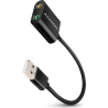 Axagon USB sound card with 15 cm cable and metal body.