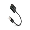Axagon USB sound card with 15 cm cable and metal body.