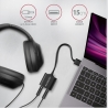 Axagon USB sound card with 15 cm cable and metal body.