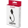 Axagon USB sound card with 15 cm cable and metal body.
