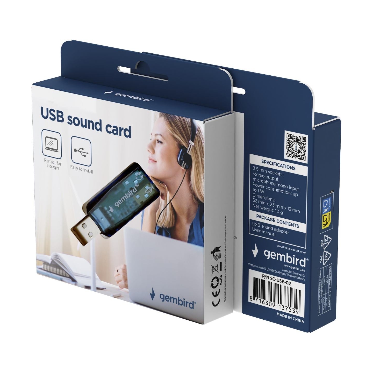 Gembird SOUND CARD USB EXT. VIRTUS/SC-USB-02 GEMBIRD