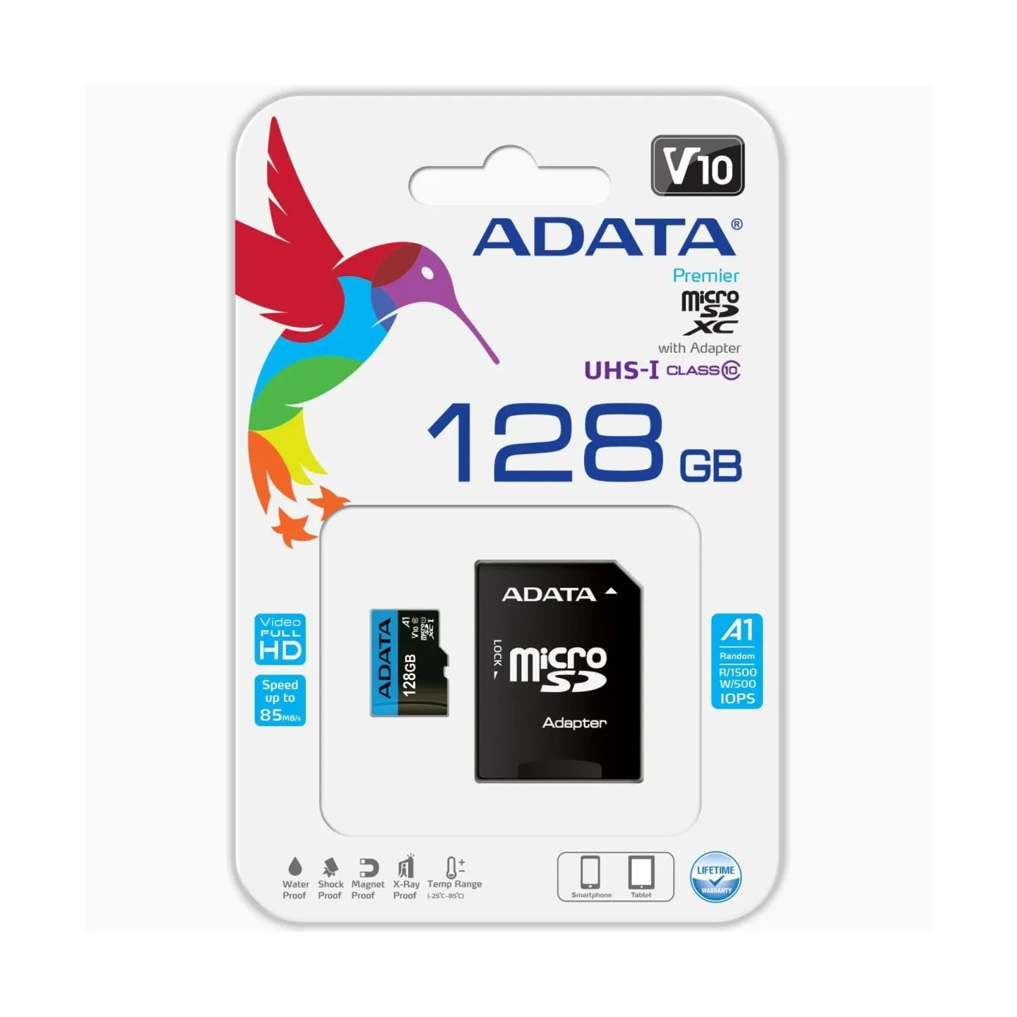 A-Data ADATA 128GB Micro SDXC V10 85MB/s + ad.