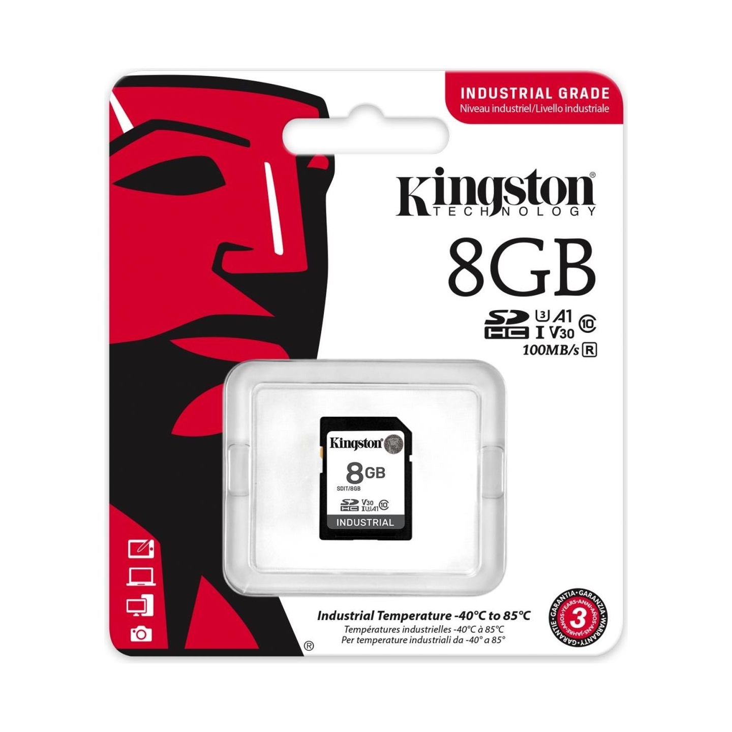 Kingston 8GB SDHC Industrial C10 UHS-I