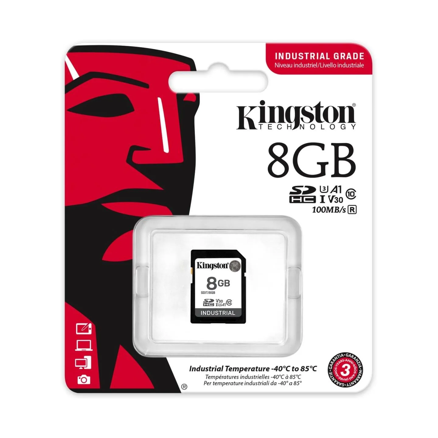 Kingston 8GB SDHC Industrial C10 UHS-I