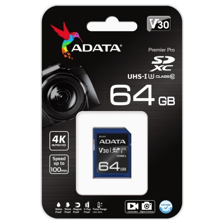 A-Data ADATA | Premier Pro | UHS-I | 64 GB | SDXC | Flash memory class 10