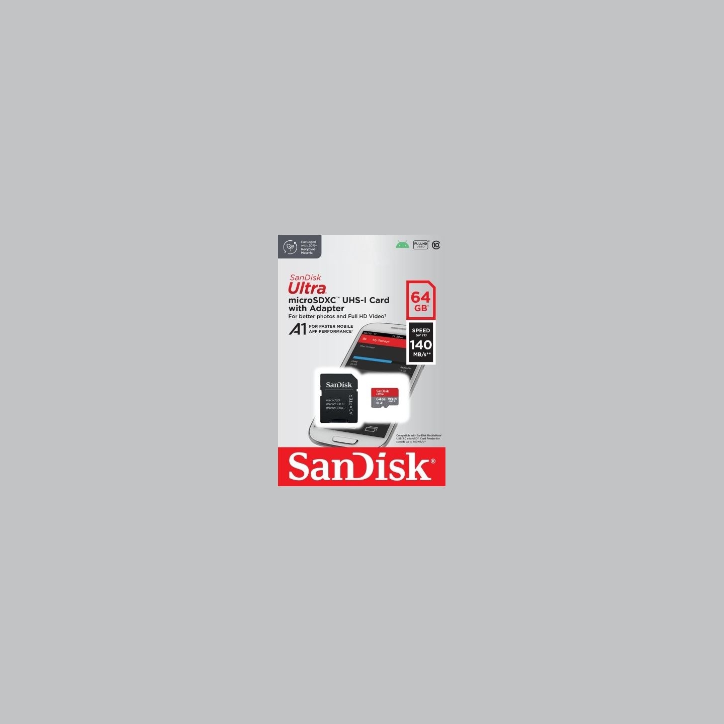 Sandisk MEMORY MICRO SDXC 64GB UHS-I/W/A SDSQUAB-064G-GN6MA SANDISK