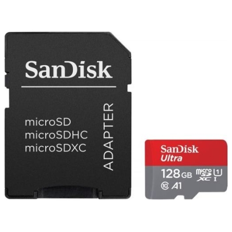 Sandisk Ultra microSDXC 128GB + SD Adapter 140MB/s A1 Class 10 UHS-I