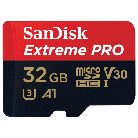 Sandisk Extreme PRO microSDHC 32GB + SD Adapter + RescuePRO Deluxe 100MB/s A1 C10 V30 UHS-I U3