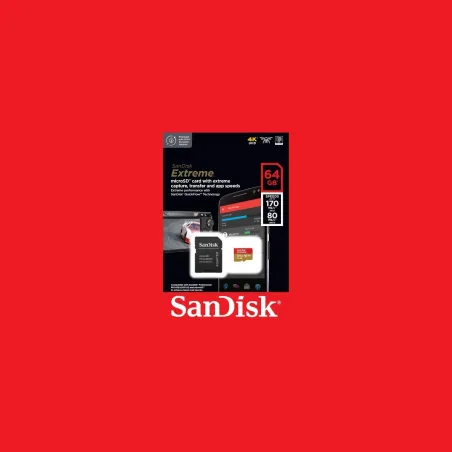 Sandisk MEMORY MICRO SDXC 64GB UHS-I/W/A SDSQXAH-064G-GN6MA SANDISK