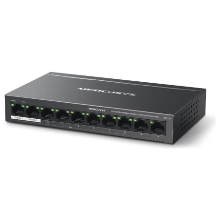 Mercusys Switch|MERCUSYS|Desktop/pedestal|10x10Base-T / 100Base-TX|PoE+ ports 8|MS110P
