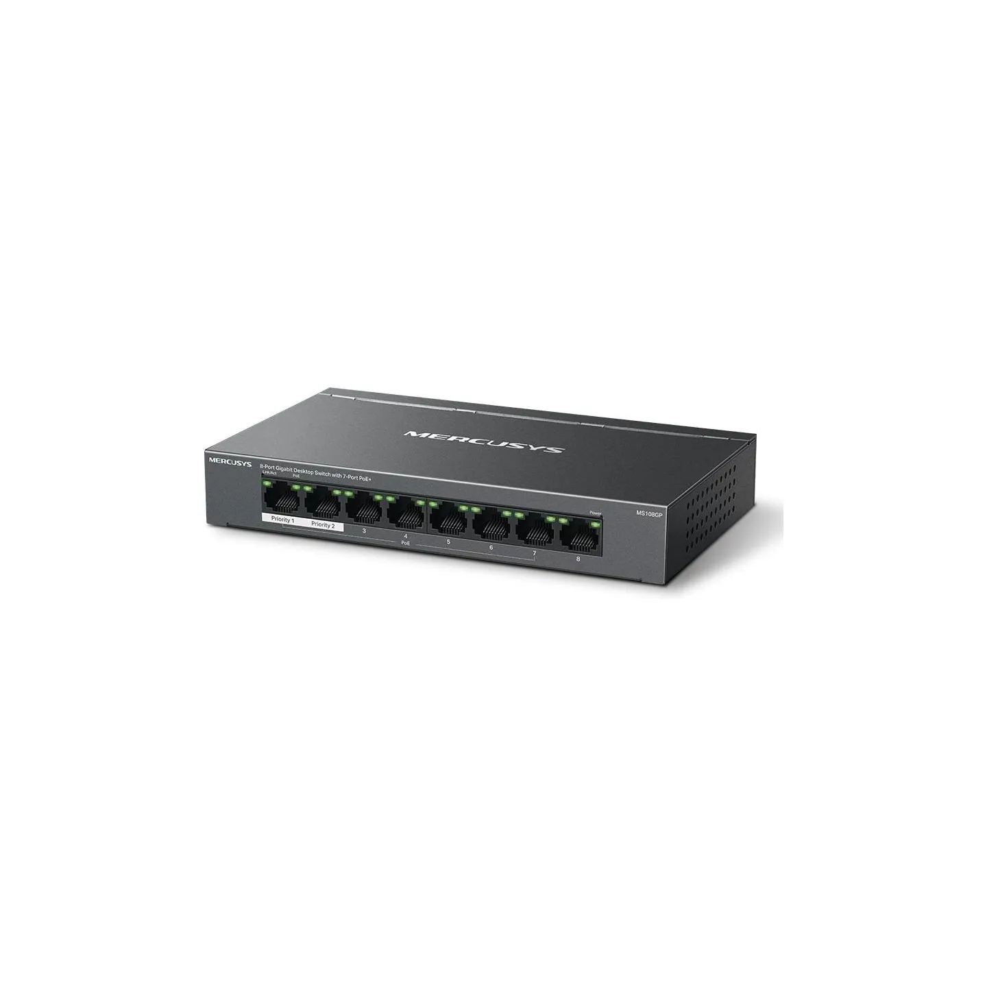 Mercusys Switch|MERCUSYS|MS108GP|PoE+ ports 7|MS108GP