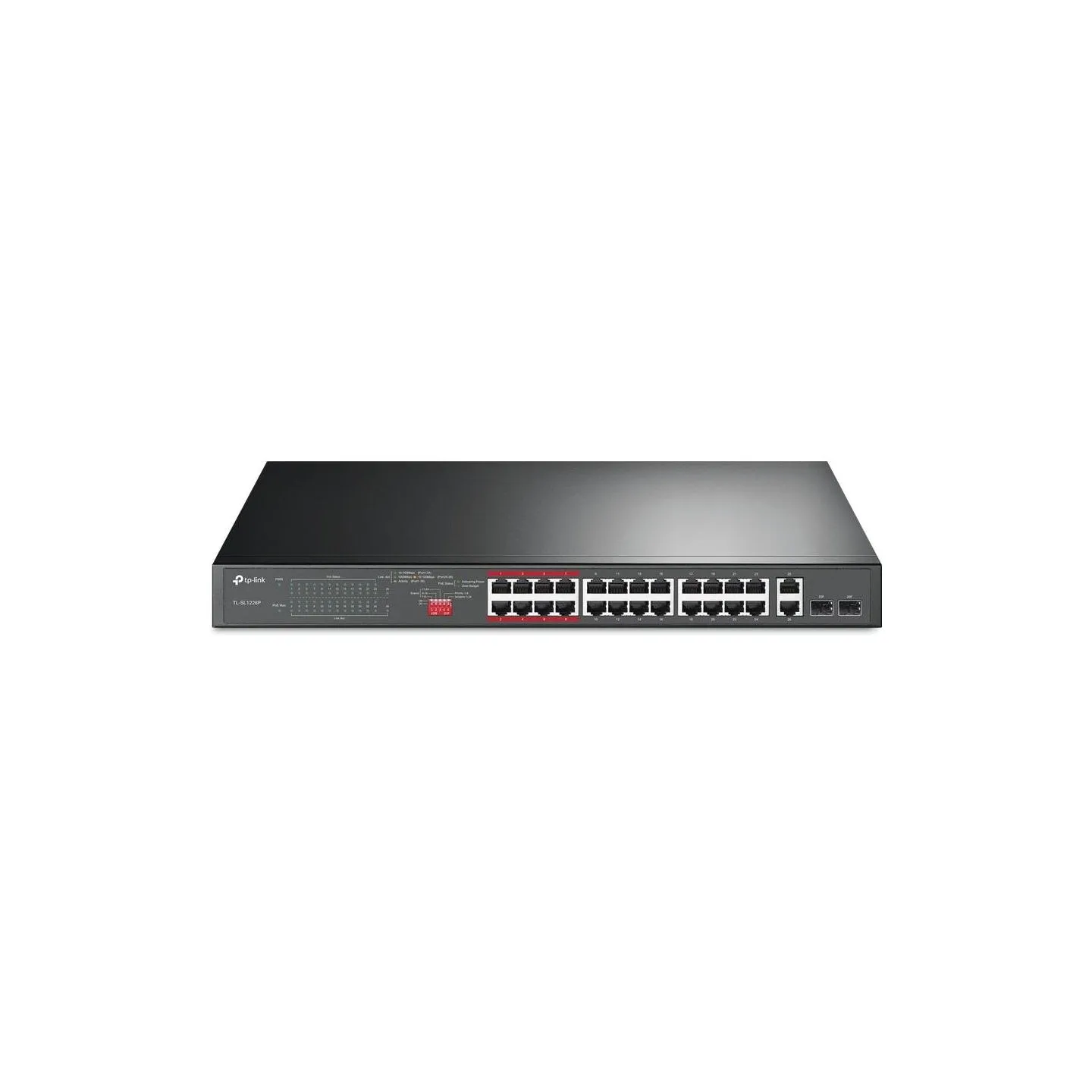 Tp-Link Switch|TP-LINK|TL-SL1226P|Desktop/pedestal|24x10Base-T / 100Base-TX|2x10Base-T / 100Base-TX / 1000Base-T|PoE+ ports 24|T