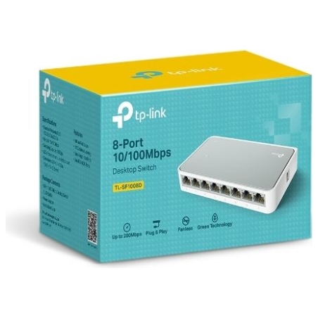 Tp-Link | Switch | TL-SF1008D | Unmanaged | Desktop | 10/100 Mbps (RJ-45) ports quantity 8 | Power supply type External | 36 mon