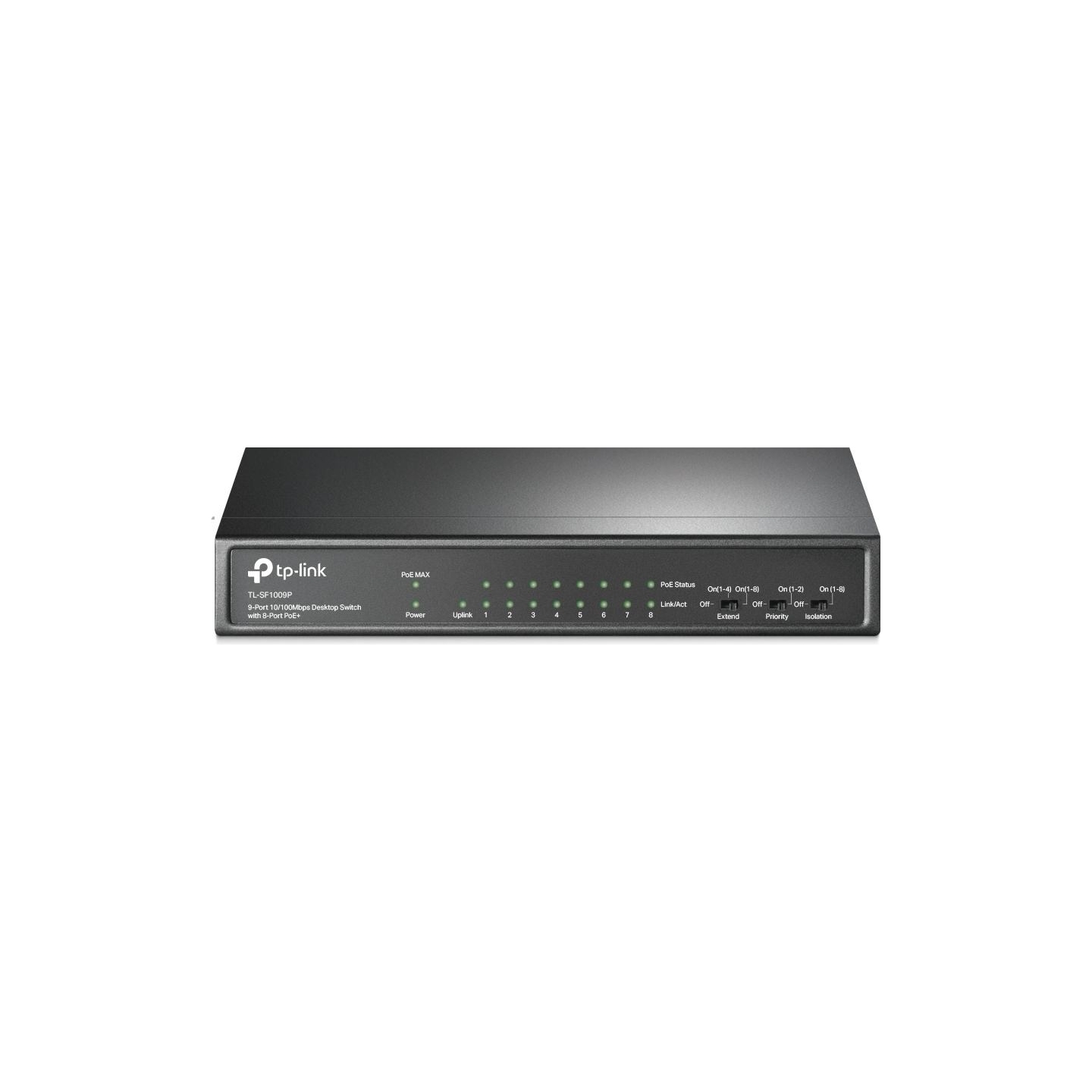 Tp-Link | Switch | TL-SF1009P | Unmanaged | Desktop | 10/100 Mbps (RJ-45) ports quantity 9 | PoE+ ports quantity 8 | Power suppl