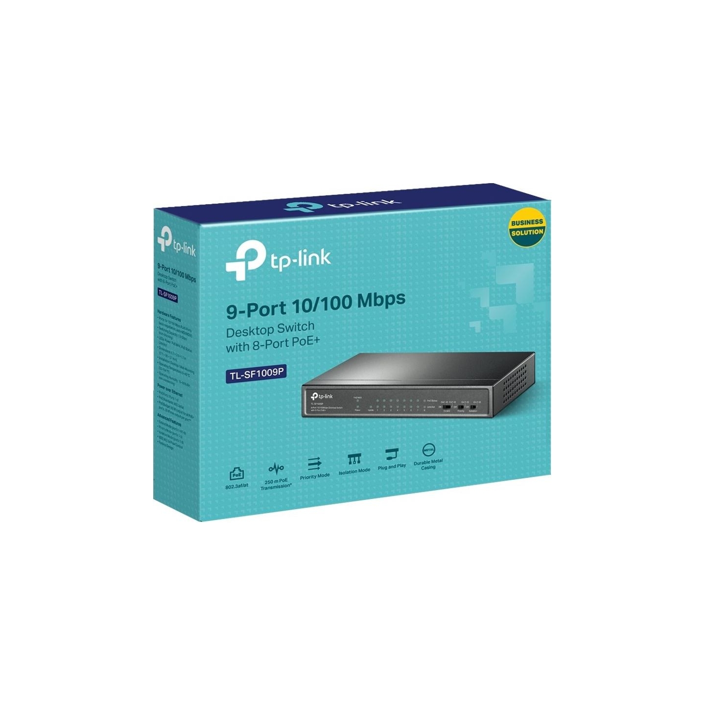 Tp-Link | Switch | TL-SF1009P | Unmanaged | Desktop | 10/100 Mbps (RJ-45) ports quantity 9 | PoE+ ports quantity 8 | Power suppl