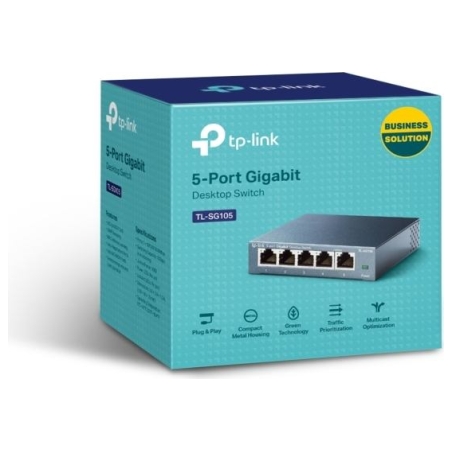 Tp-Link | Switch | TL-SG105 | Unmanaged | Desktop | Gigabit Ethernet (copper) ports quantity 5 | Power supply type External | 24