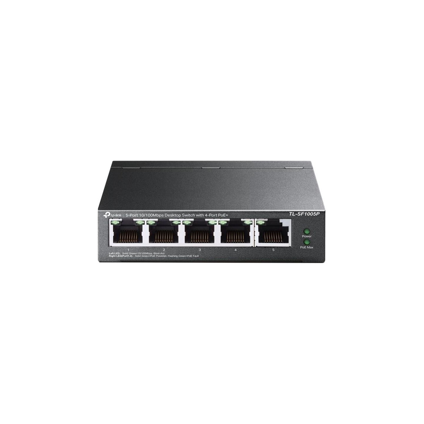 Tp-Link Switch|TP-LINK|Desktop/pedestal|5x10Base-T / 100Base-TX|PoE ports 4|TL-SF1005P