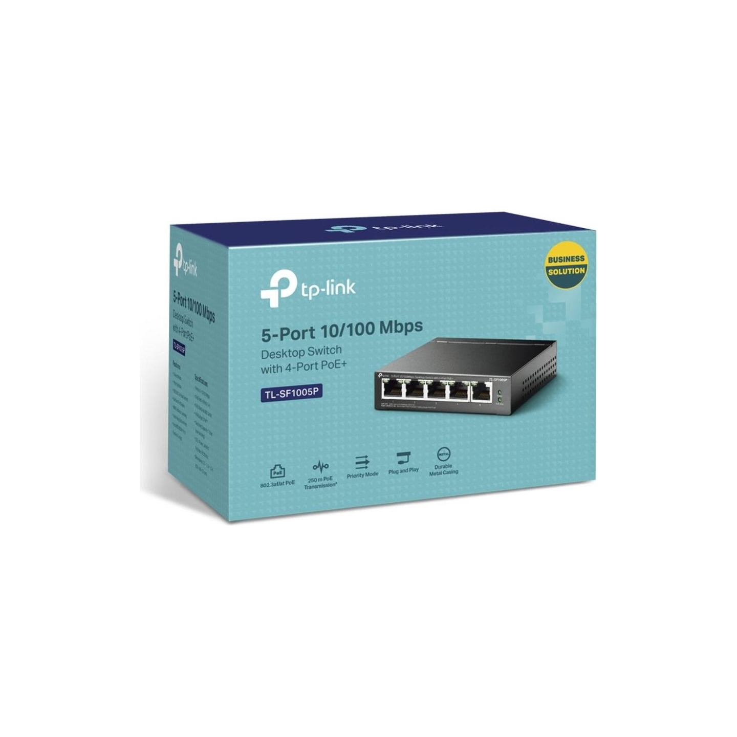 Tp-Link Switch|TP-LINK|Desktop/pedestal|5x10Base-T / 100Base-TX|PoE ports 4|TL-SF1005P