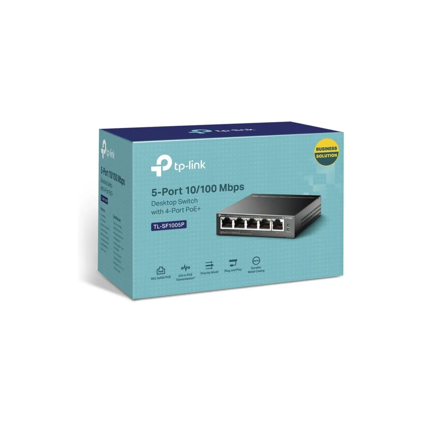 Tp-Link Switch|TP-LINK|Desktop/pedestal|5x10Base-T / 100Base-TX|PoE ports 4|TL-SF1005P