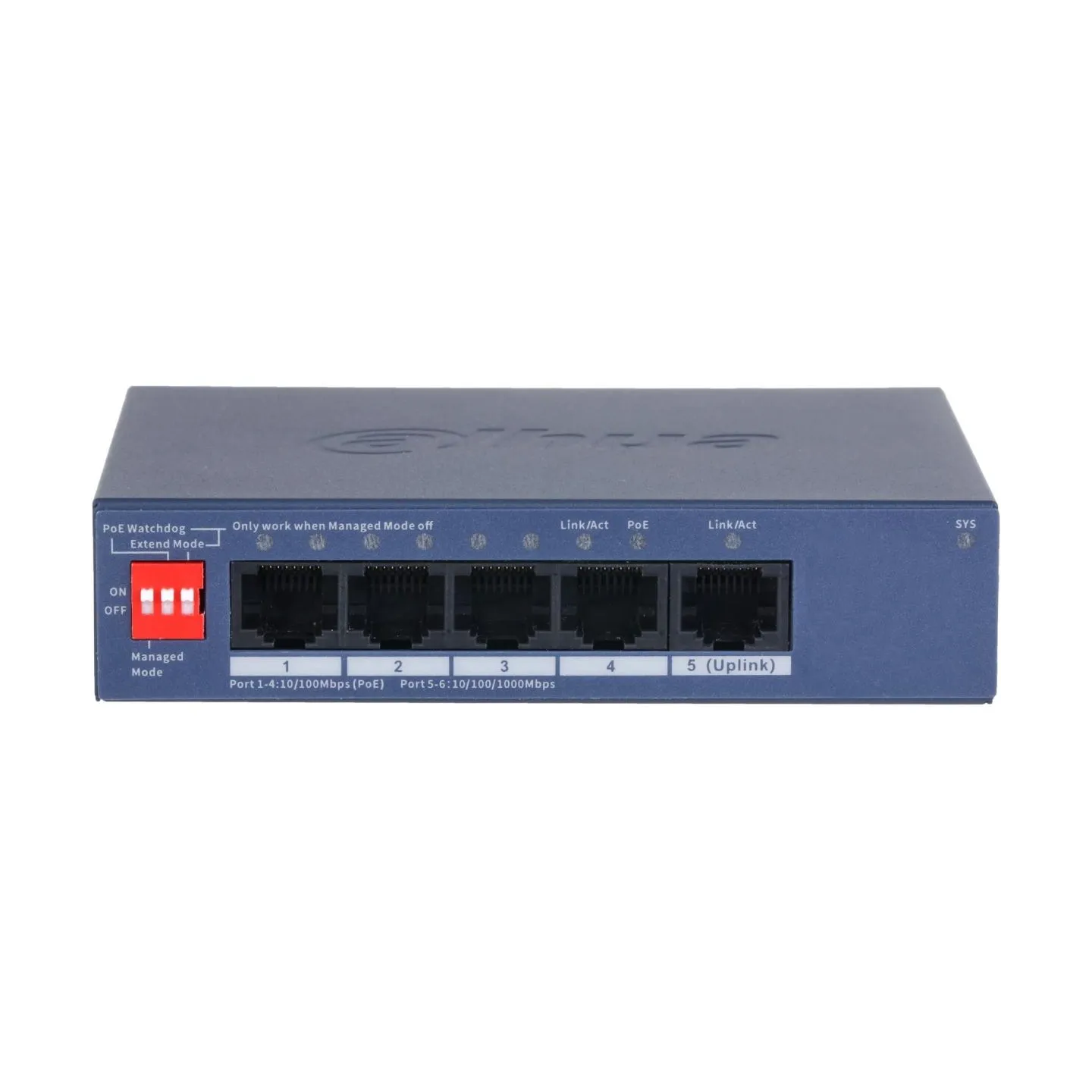 Dahua Switch|DAHUA|DH-CS4005-4ET1GT-36|Switch layer L2|4xRJ-45 ports|RJ-45 Ports Type Fast Ethernet (10/100)|1xGigabit Ethernet 