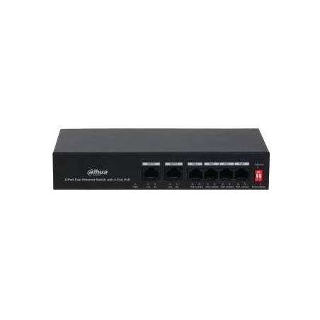 Dahua Switch|DAHUA|PFS3006-4ET-36|PoE ports 4|36 Watts|DH-PFS3006-4ET-36