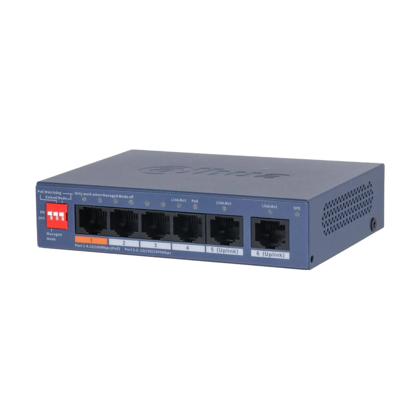 Dahua Switch|DAHUA|DH-CS4006-4ET2GT-60|Switch layer L2|2xRJ-45 ports|RJ-45 Ports Type Fast Ethernet (10/100)|4xGigabit Ethernet 
