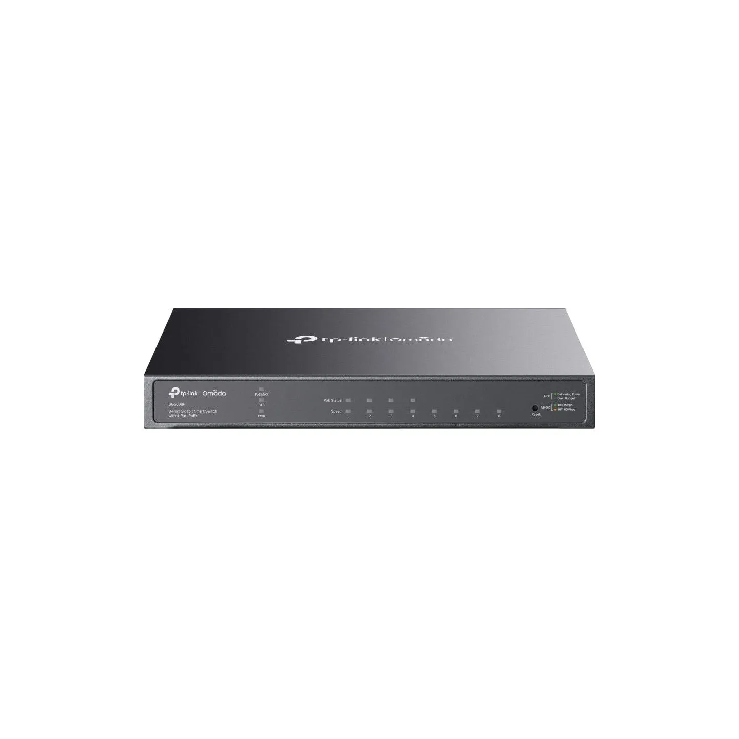 Tp-Link Switch|TP-LINK|Omada|TL-SG2008P|Type L2+|Desktop/pedestal|8x10Base-T / 100Base-TX / 1000Base-T|PoE+ ports 4|62 Watts|TL-