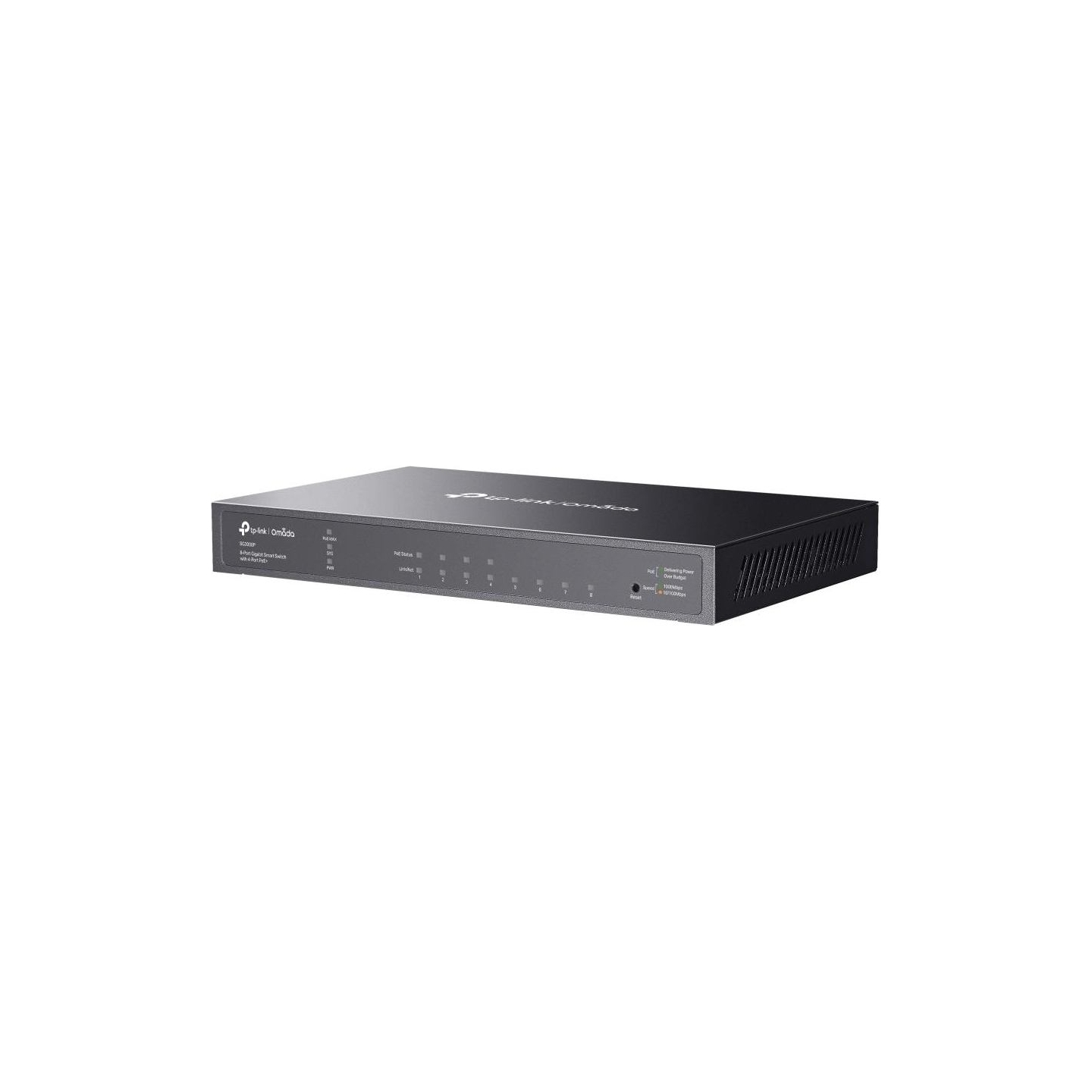 Tp-Link Switch|TP-LINK|Omada|TL-SG2008P|Type L2+|Desktop/pedestal|8x10Base-T / 100Base-TX / 1000Base-T|PoE+ ports 4|62 Watts|TL-