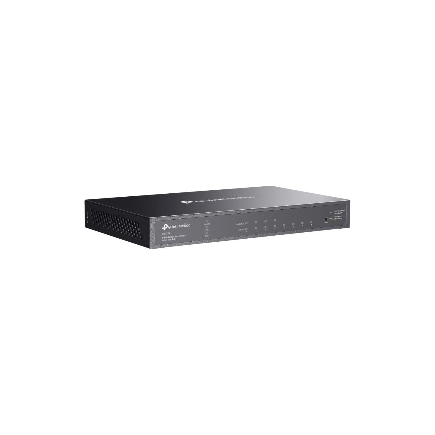 Tp-Link Switch|TP-LINK|Omada|TL-SG2008P|Type L2+|Desktop/pedestal|8x10Base-T / 100Base-TX / 1000Base-T|PoE+ ports 4|62 Watts|TL-