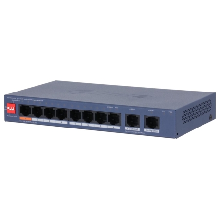 Dahua Switch|DAHUA|DH-CS4010-8ET2GT-60|Switch layer L2|8xRJ-45 ports|RJ-45 Ports Type Fast Ethernet (10/100)|2xGigabit Ethernet