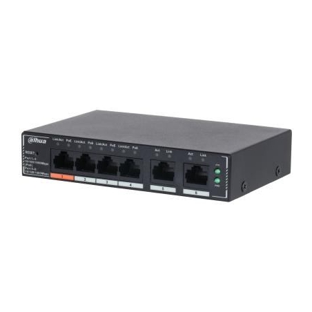 Dahua Switch|DAHUA|DH-SG4006P|Switch layer L2|6xRJ-45 ports|RJ-45 Ports Type Gigabit Ethernet (10/100/1000)|4xPower over Etherne
