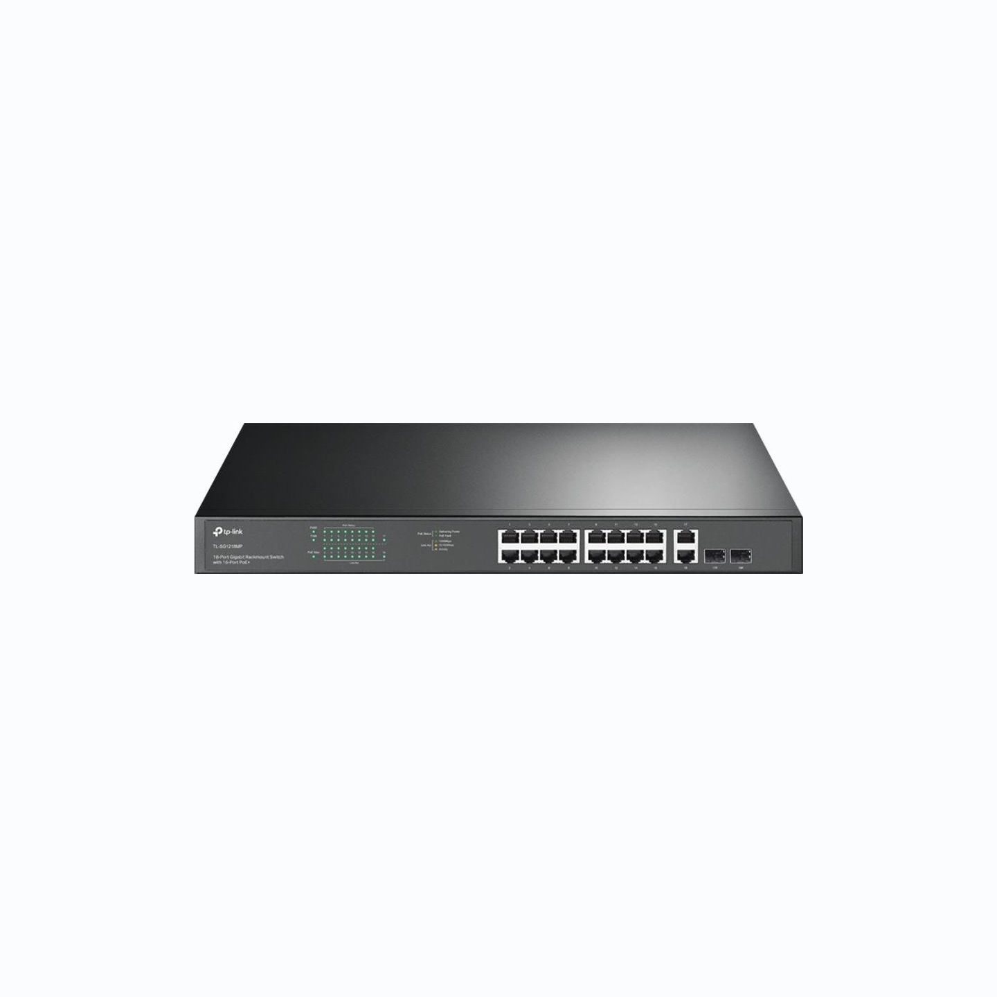 Tp-Link Switch|TP-LINK|TL-SG1218MP|Desktop/pedestal|Rack|16x10Base-T / 100Base-TX / 1000Base-T|PoE+ ports 16|250 Watts|TL-SG1218
