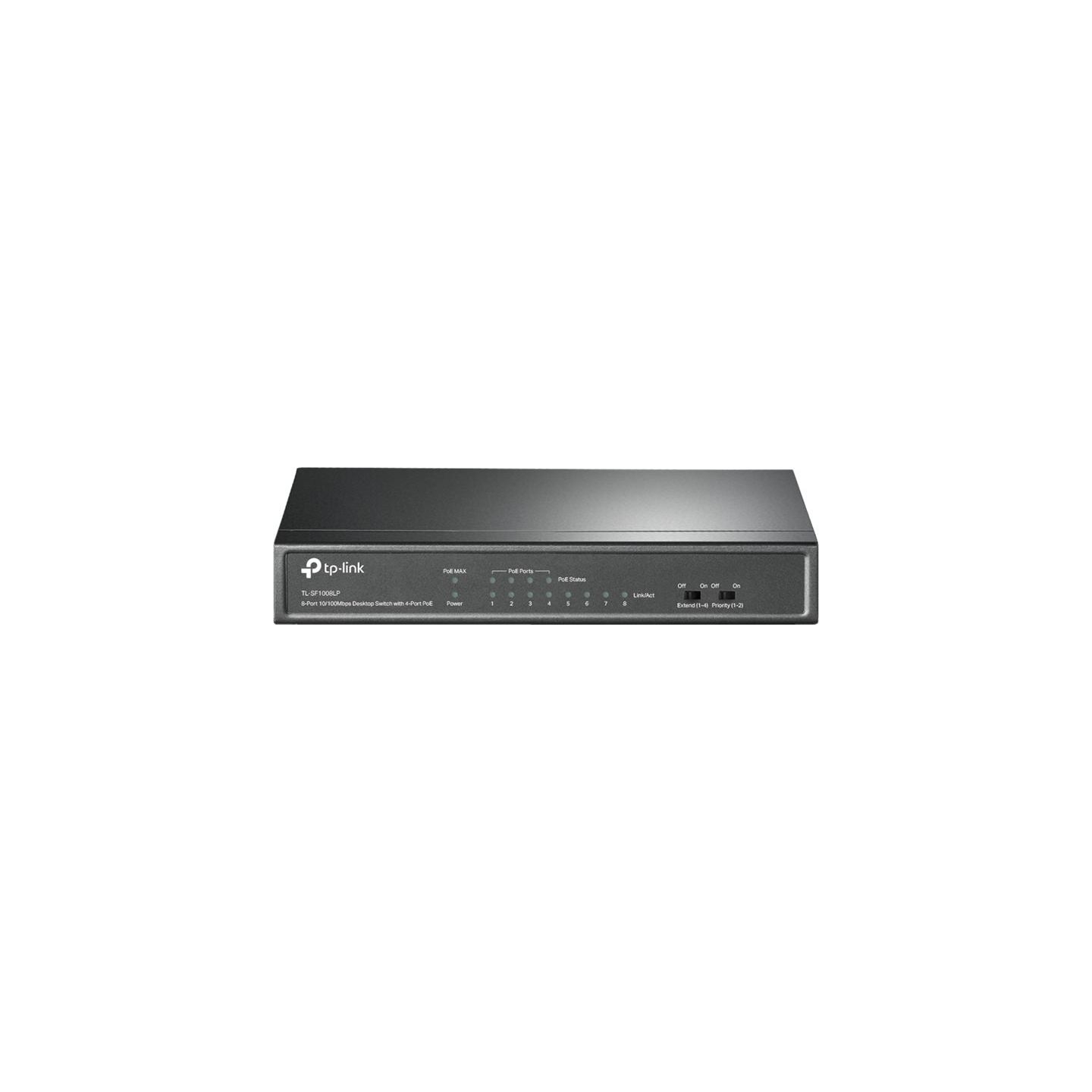 Tp-Link Switch|TP-LINK|Desktop/pedestal|8x10Base-T / 100Base-TX|PoE ports 4|TL-SF1008LP