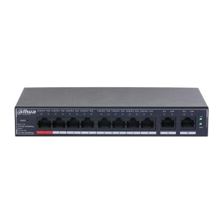 Dahua Switch|DAHUA|DH-SG4010P|Switch layer L2|10xRJ-45 ports|RJ-45 Ports Type Gigabit Ethernet (10/100/1000)|8xPower over Ethern