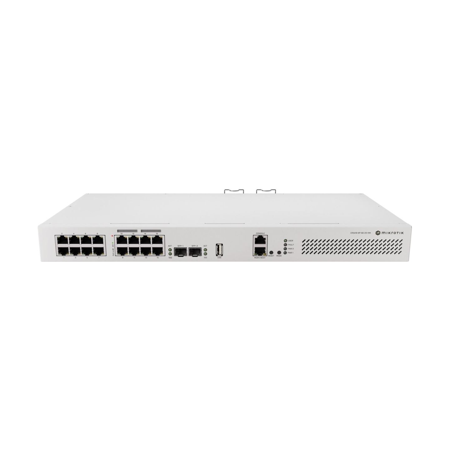 Mikrotik | Cloud Router Switch with RouterOS L5, racmount case | CRS418-8P-8G-2S+RM