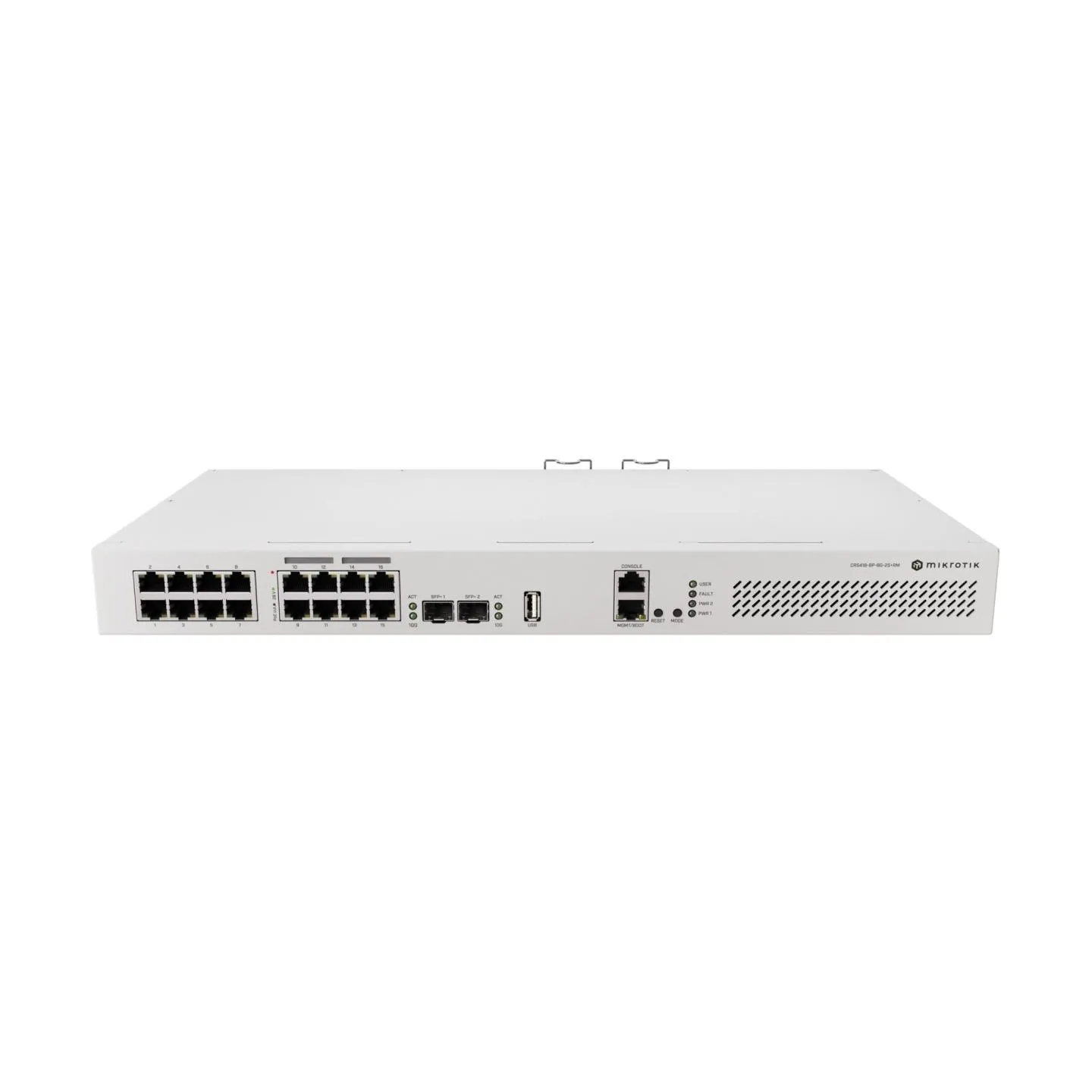 Mikrotik | Cloud Router Switch with RouterOS L5, racmount case | CRS418-8P-8G-2S+RM
