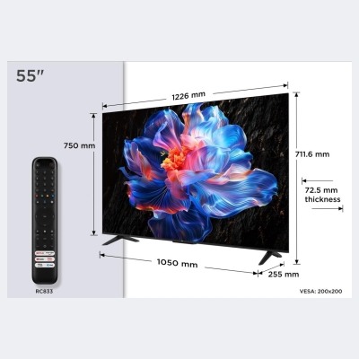 TCL TV Set|TCL|55 "|4K Ultra HD|3840 x 2160 pixels|Flat|16:9|LED|55P69K