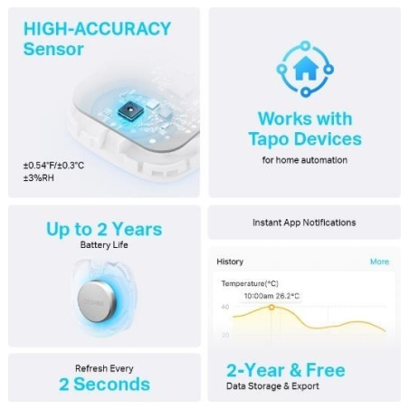 Tp-Link SMART HOME TEMPERATURE&HUMIDIT/SENSOR TAPO T310 TP-LINK